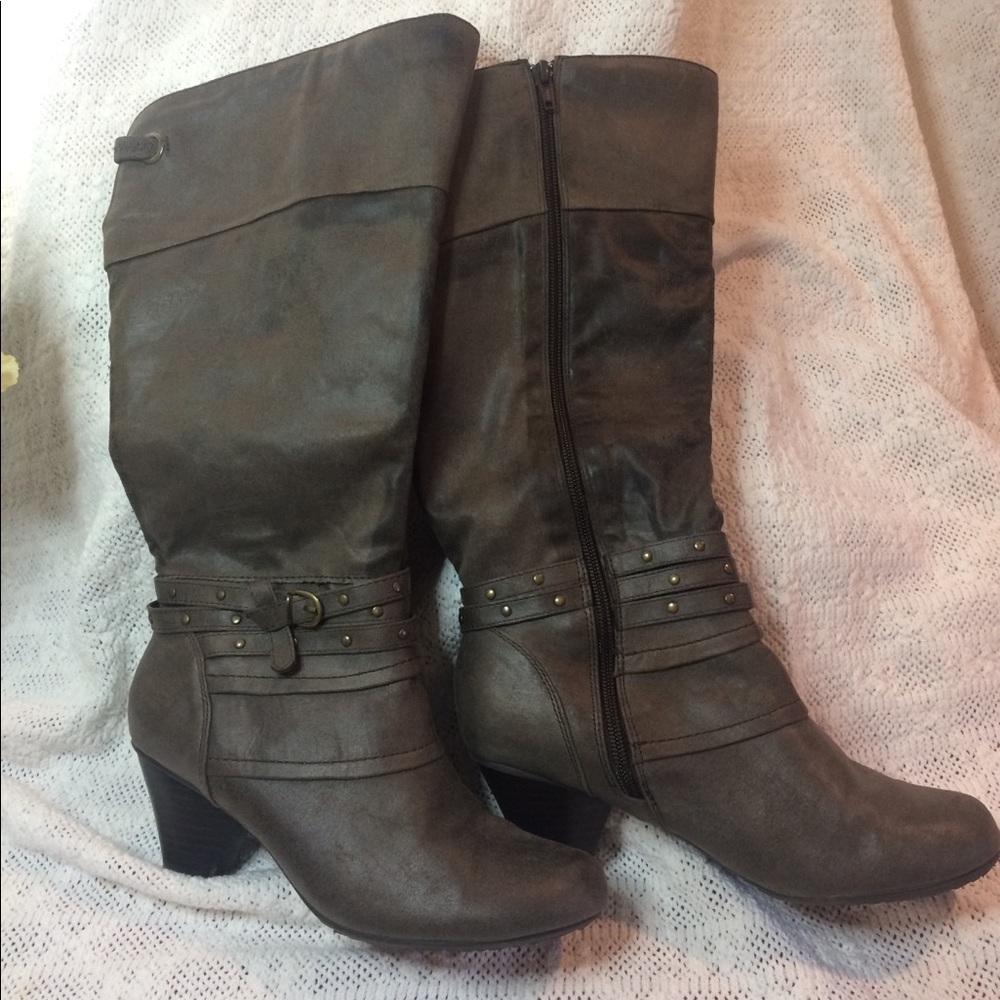 Zip-up Ashy Chocolate Boots